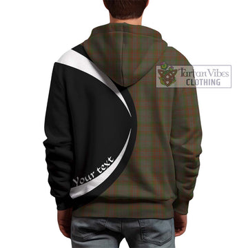 Gray Tartan Hoodie with Family Crest Circle Style - Tartan Vibes Clothing