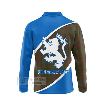 Gray Family Crest Tartan Long Sleeve Polo Shirt Celebrate Saint Andrew's Day in Style - Tartan Vibes Clothing