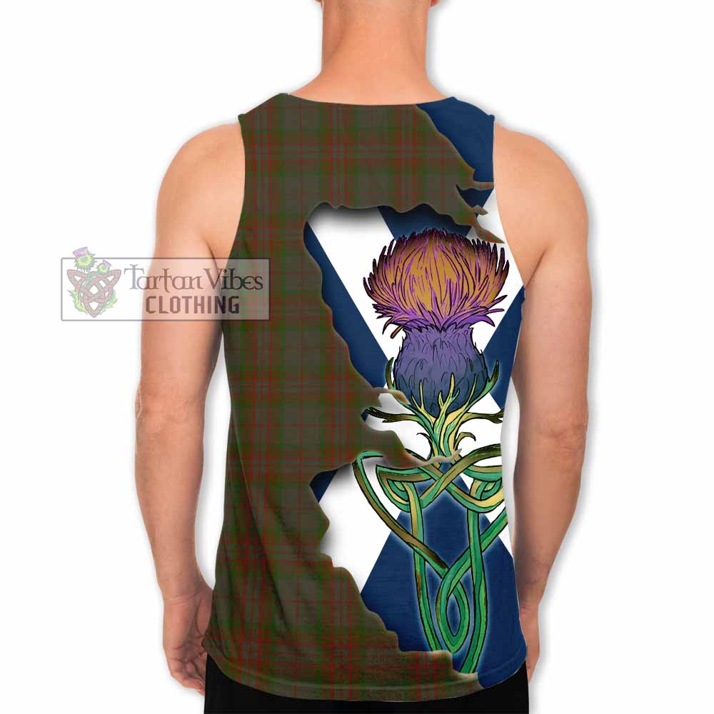 Gray Tartan Family Crest Men's Tank Top Scottish Thistle Celtic Inspired - Tartan Vibes Clothing