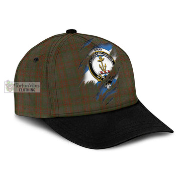 Gray Tartan Classic Cap with Family Crest In Me Style