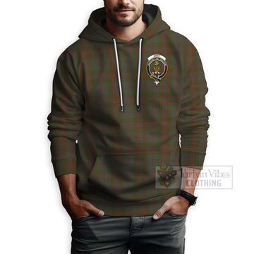 Gray Tartan Hoodie with Family Crest Celtic Skull Style - Tartan Vibes Clothing