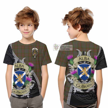 Gray Tartan Family Crest Kid T-Shirt Lion Rampant Royal Thistle Shield Celtic Inspired - Tartan Vibes Clothing