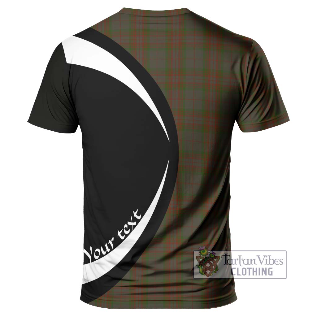Gray Tartan T-Shirt with Family Crest Circle Style - Tartan Vibes Clothing