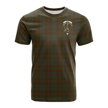 Gray Tartan T-Shirt with Family Crest