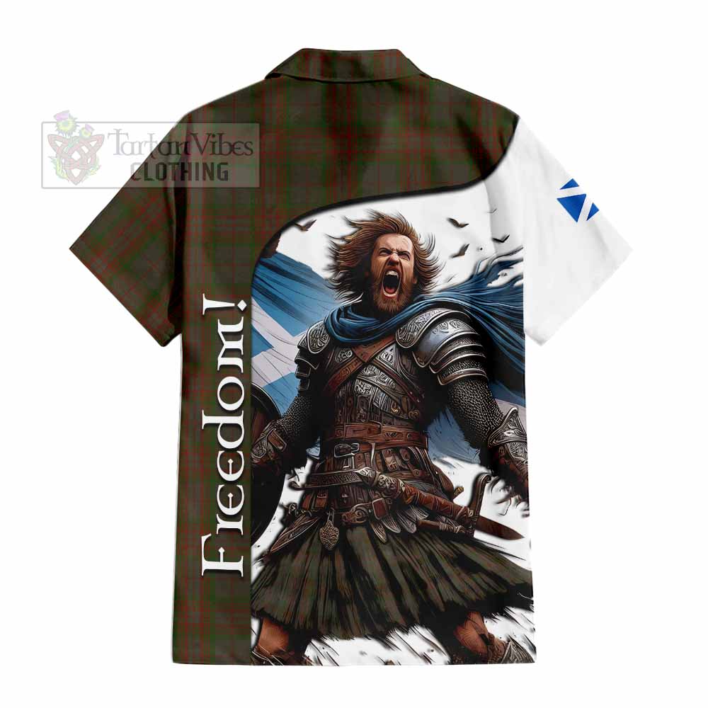 Gray Crest Tartan Hawaiian Shirt Inspired by the Freedom of Scottish Warrior - Tartan Vibes Clothing