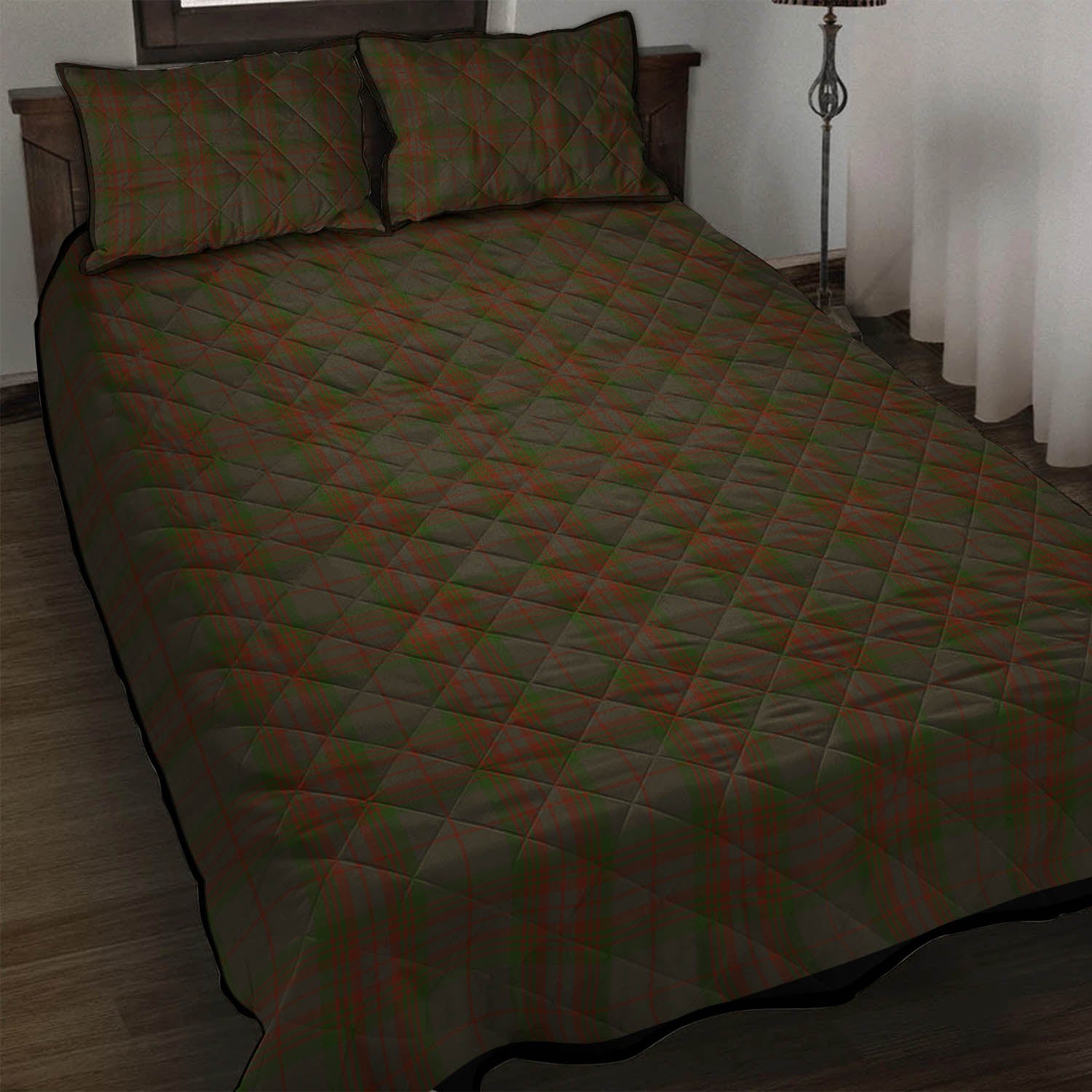 Gray Tartan Quilt Bed Set - Tartan Vibes Clothing