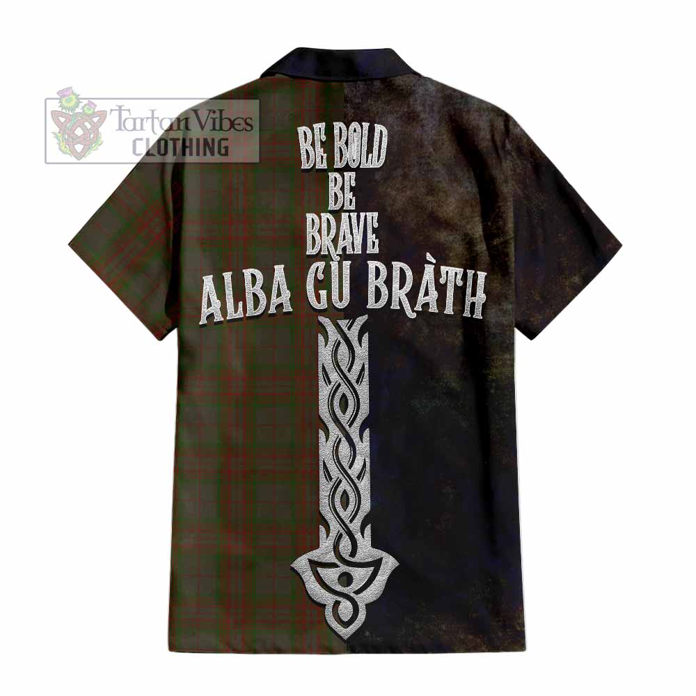 Gray Tartan Family Crest Hawaiian Shirt Alba Gu Brath Be Brave Lion Ancient Style - Tartan Vibes Clothing