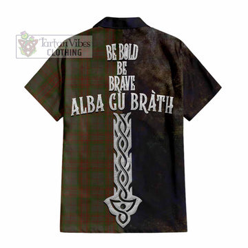 Gray Tartan Family Crest Hawaiian Shirt Alba Gu Brath Be Brave Lion Ancient Style - Tartan Vibes Clothing