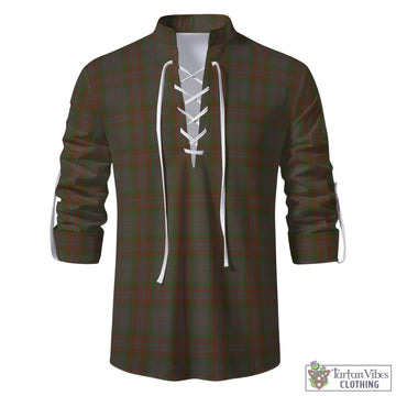 Gray Tartan Men's Scottish Traditional Jacobite Ghillie Kilt Shirt - Tartan Vibes Clothing