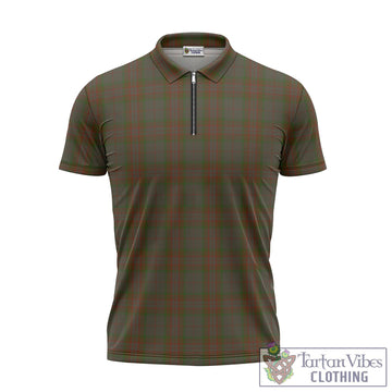 Gray Tartan Zipper Polo Shirt - Tartan Vibes Clothing