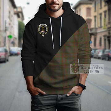 Gray Tartan Hoodie with Family Crest and Military Logo Style - Tartan Vibes Clothing