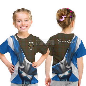 Gray Tartan Kid T-Shirt with Family Crest Scotland Patriotic Style - Tartan Vibes Clothing