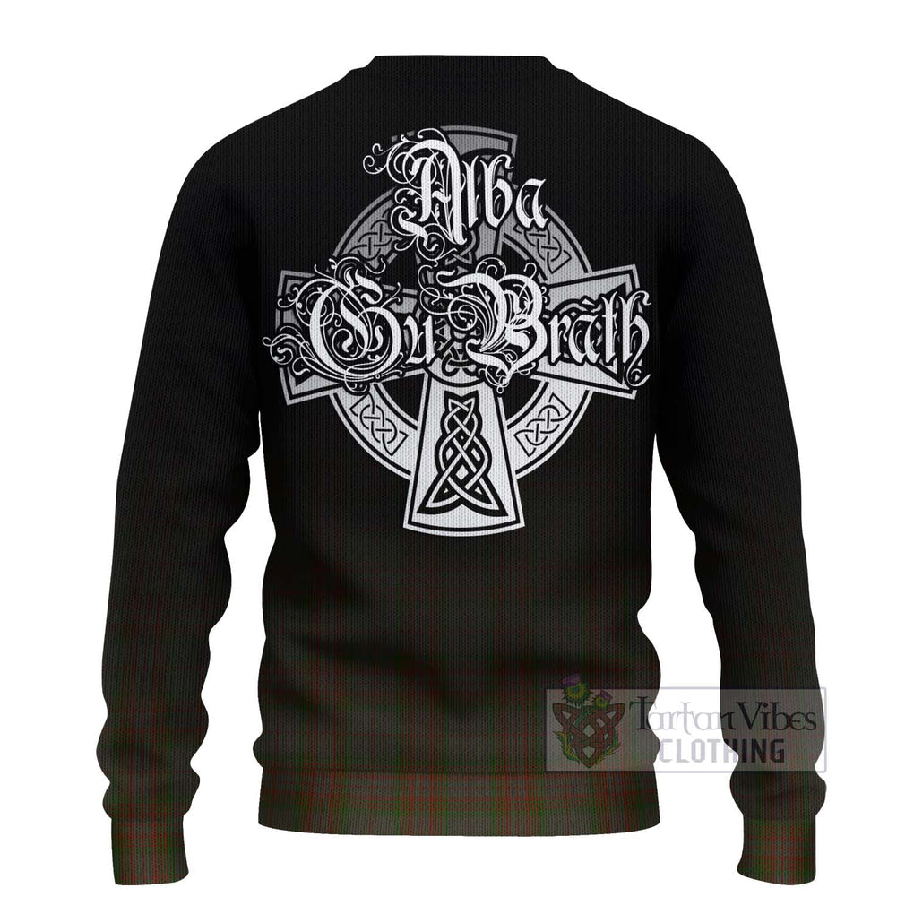 Gray Tartan Ugly Sweater Featuring Alba Gu Brath Family Crest Celtic Inspired - Tartan Vibes Clothing