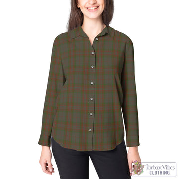 Gray Tartan Women's Casual Shirt - Tartan Vibes Clothing