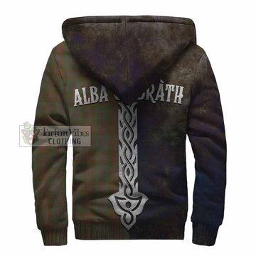 Gray Tartan Family Crest Sherpa Hoodie Alba Gu Brath Be Brave Lion Ancient Style - Tartan Vibes Clothing