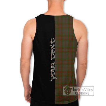Gray Tartan Men's Tank Top with Family Crest and Half Of Me Style - Tartan Vibes Clothing