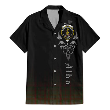 Gray Tartan Hawaiian Shirt Shirt Featuring Alba Gu Brath Family Crest Celtic Inspired - Tartan Vibes Clothing