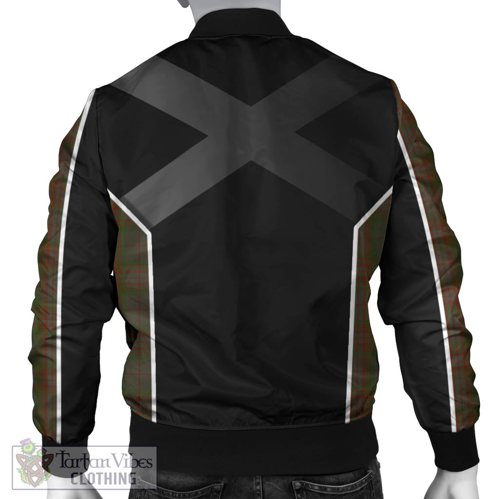 Gray Tartan Bomber Jacket with Family Crest and Scottish Thistle Vibes Sport Style - Tartan Vibes Clothing
