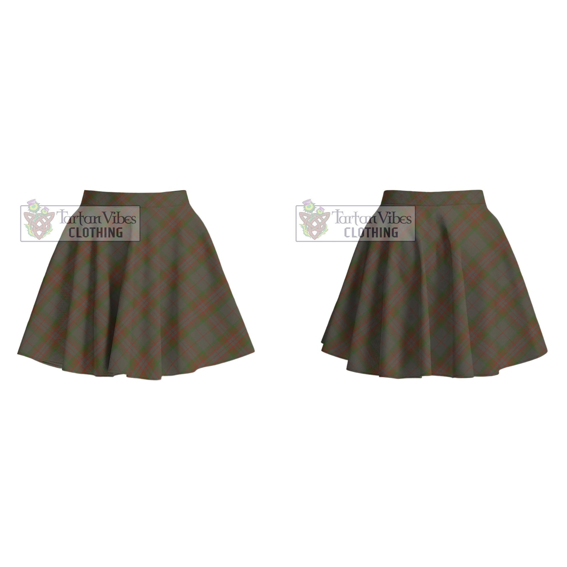 Gray Tartan Women's Plated Mini Skirt Cross Style - Tartan Vibes Clothing