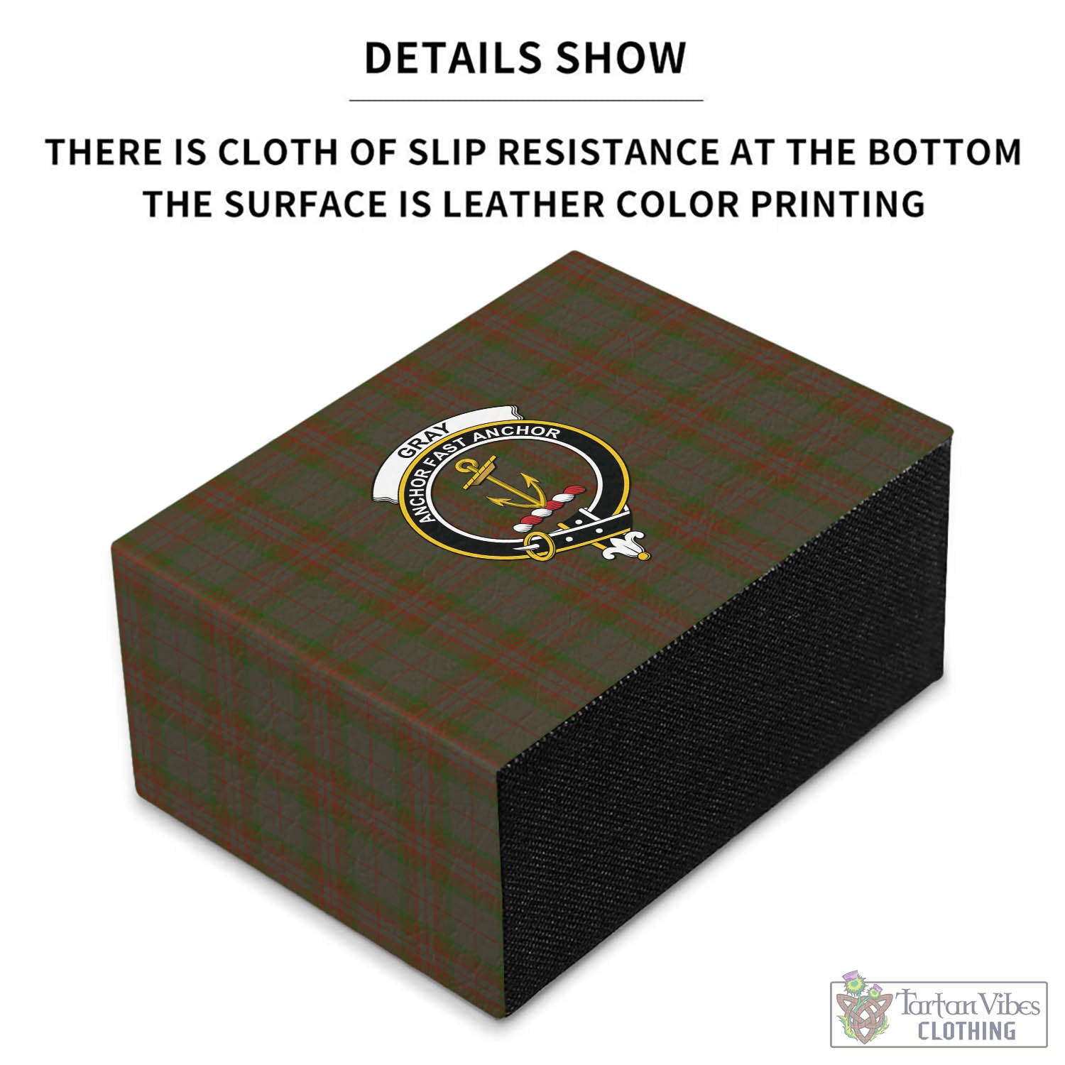 Gray Tartan Pen Holder with Family Crest - Tartan Vibes Clothing