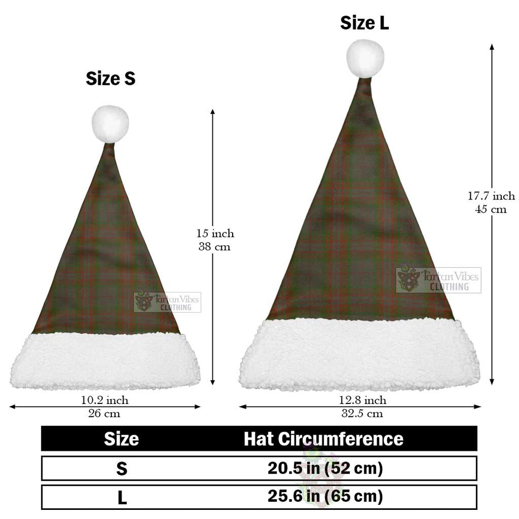 Gray Tartan Christmas Santa Hats Christmas Hat L 25.6in (65cm) - Tartan Vibes Clothing