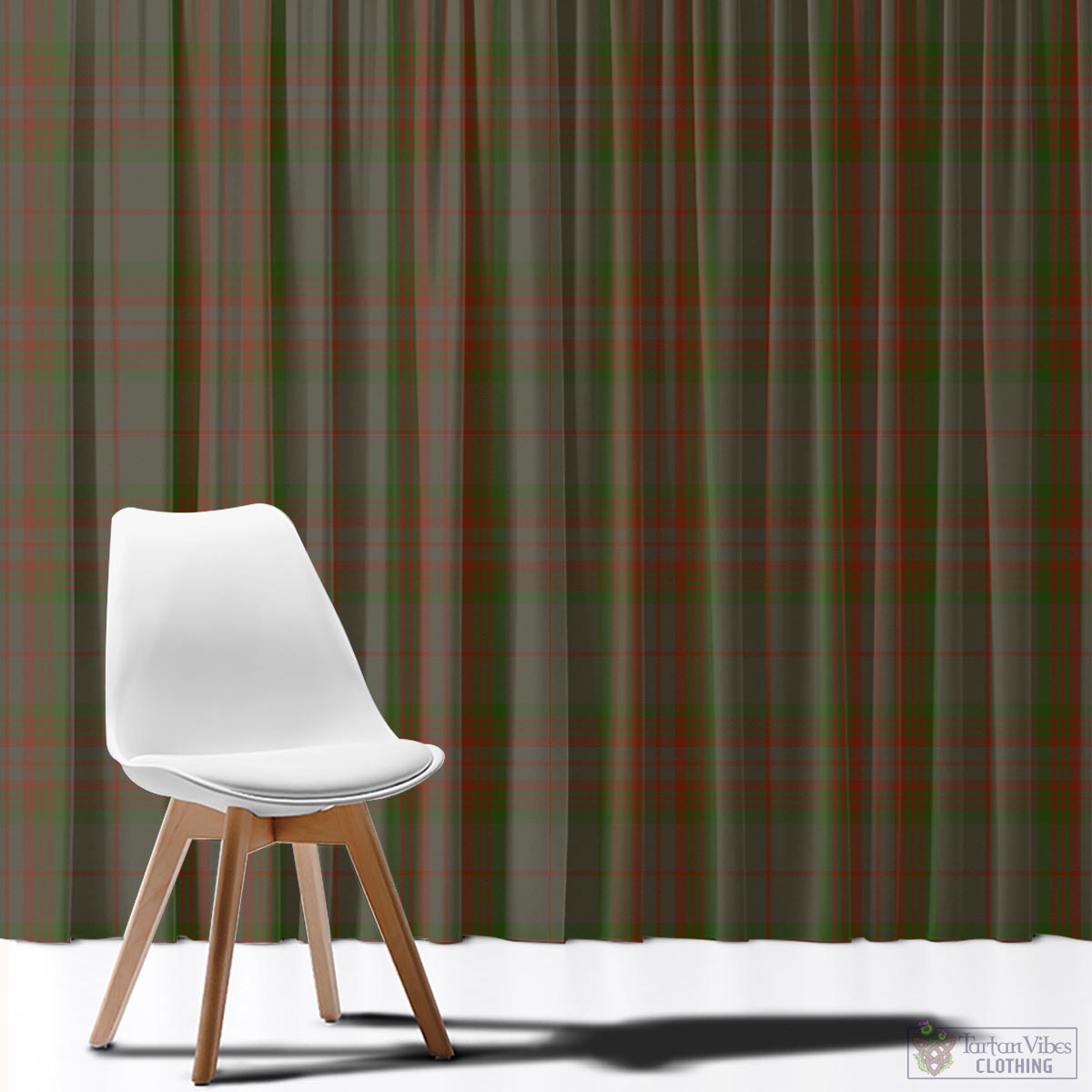 Gray Tartan Window Curtain