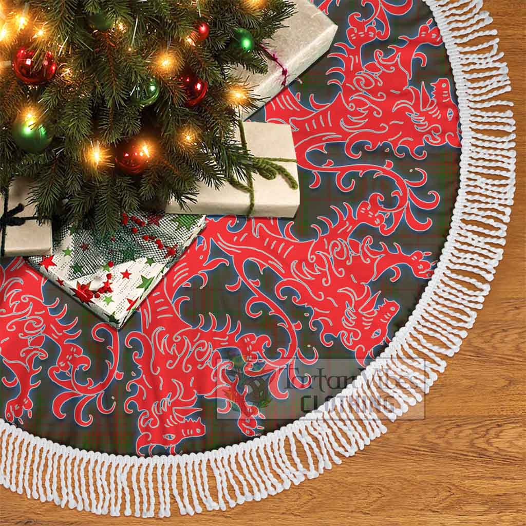 Gray Tartan Christmas Tree Skirt Lion Rampant Style - Tartan Vibes Clothing