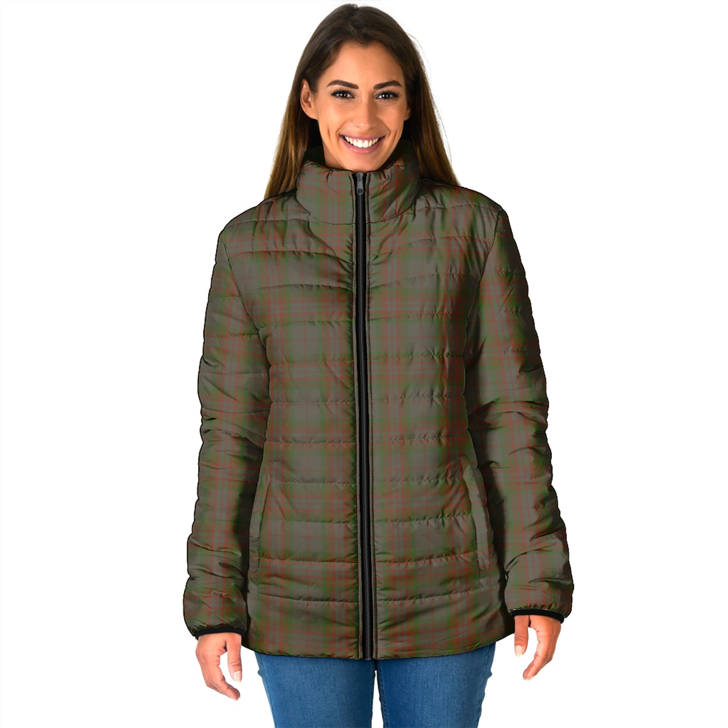 Gray Tartan Padded Jacket - Tartan Vibes Clothing