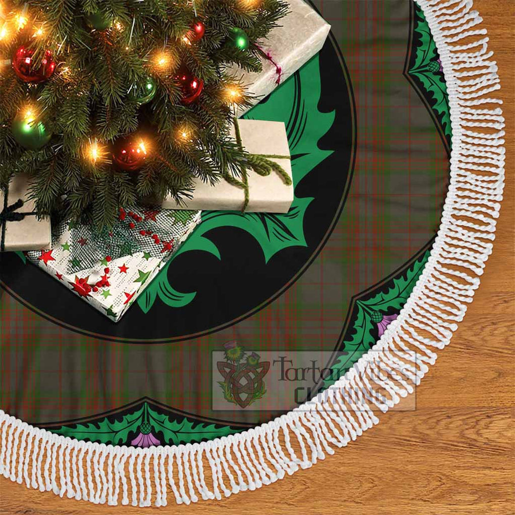 Gray Tartan Christmas Tree Skirt Scottish Thistle Style - Tartan Vibes Clothing
