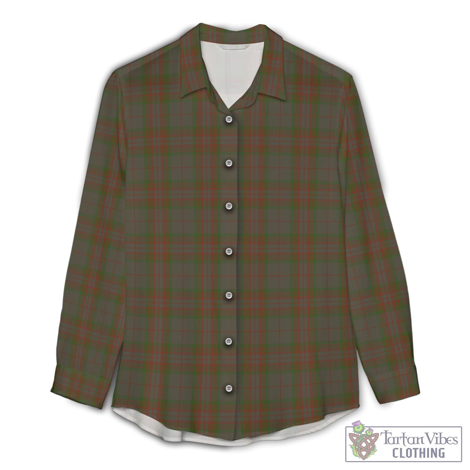 Gray Tartan Women's Casual Shirt - Tartan Vibes Clothing