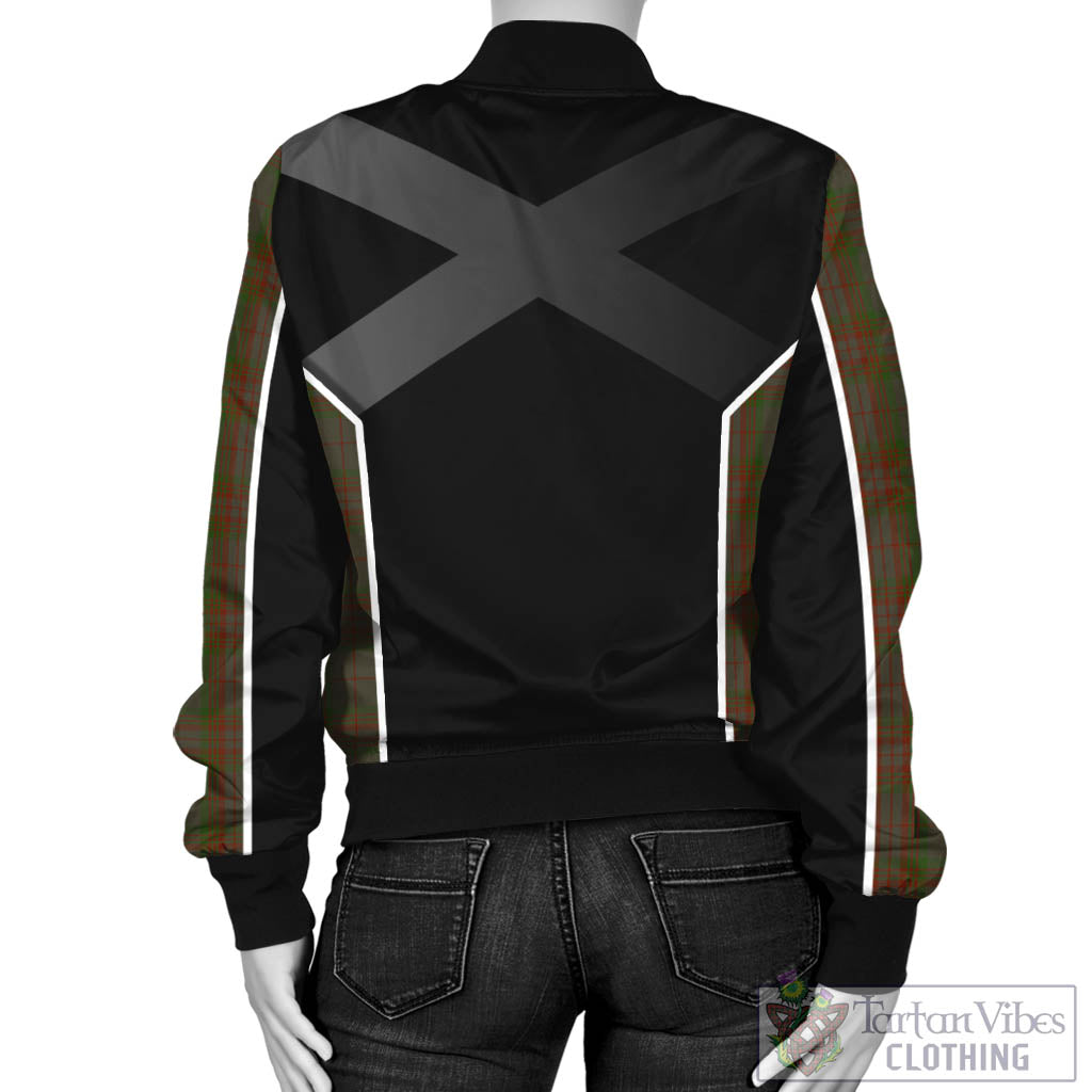Gray Tartan Bomber Jacket with Family Crest and Scottish Thistle Vibes Sport Style - Tartan Vibes Clothing