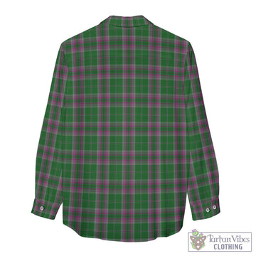 Gray Hunting Tartan Womens Casual Shirt with Family Crest