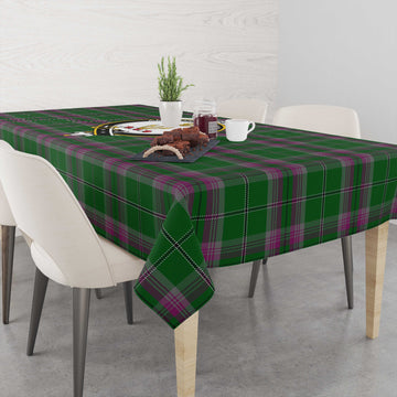 Gray Hunting Tatan Tablecloth with Family Crest