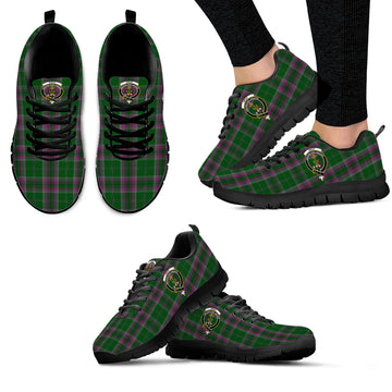 Gray Hunting Tartan Sneakers with Family Crest