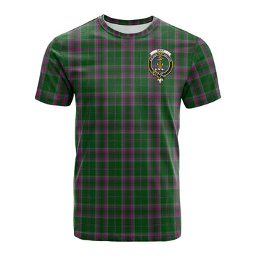 Gray Hunting Tartan T-Shirt with Family Crest