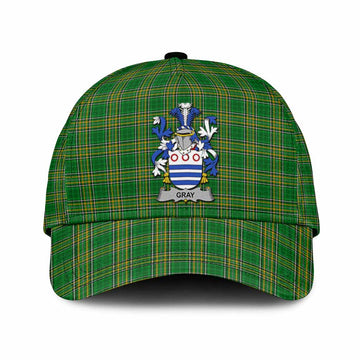 Gray Irish Clan Tartan Classic Cap with Coat of Arms