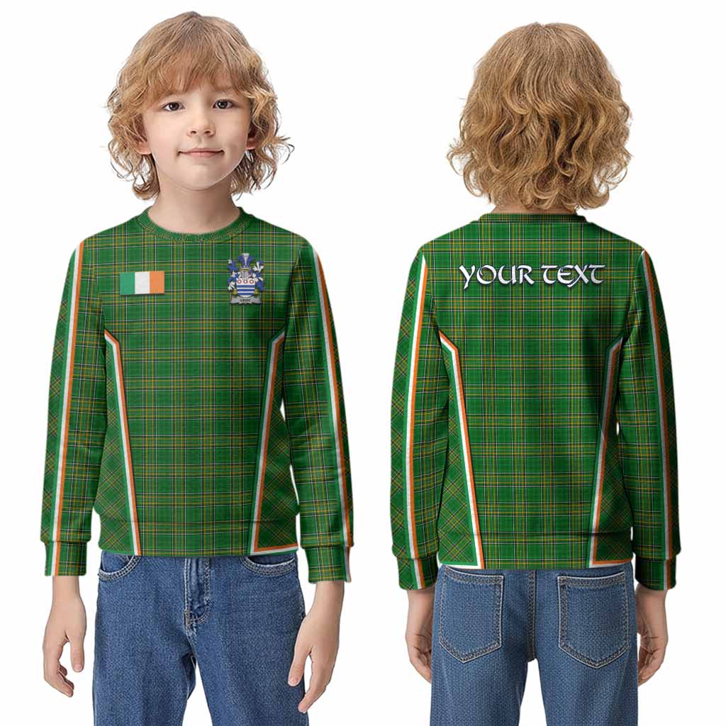 Gray Irish Clan Coat of Arm Tartan Kid Knitted Sweatshirt Flag Style