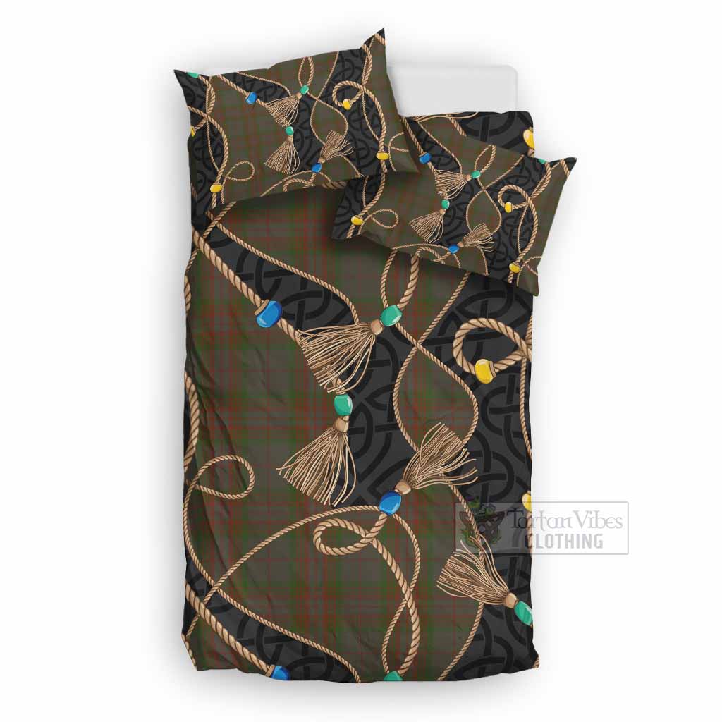 Gray Scottish Tartan Twisted Ropes Stylized Bedding Set UK Bedding Set UK Double 79*79 inch - Tartan Vibes Clothing