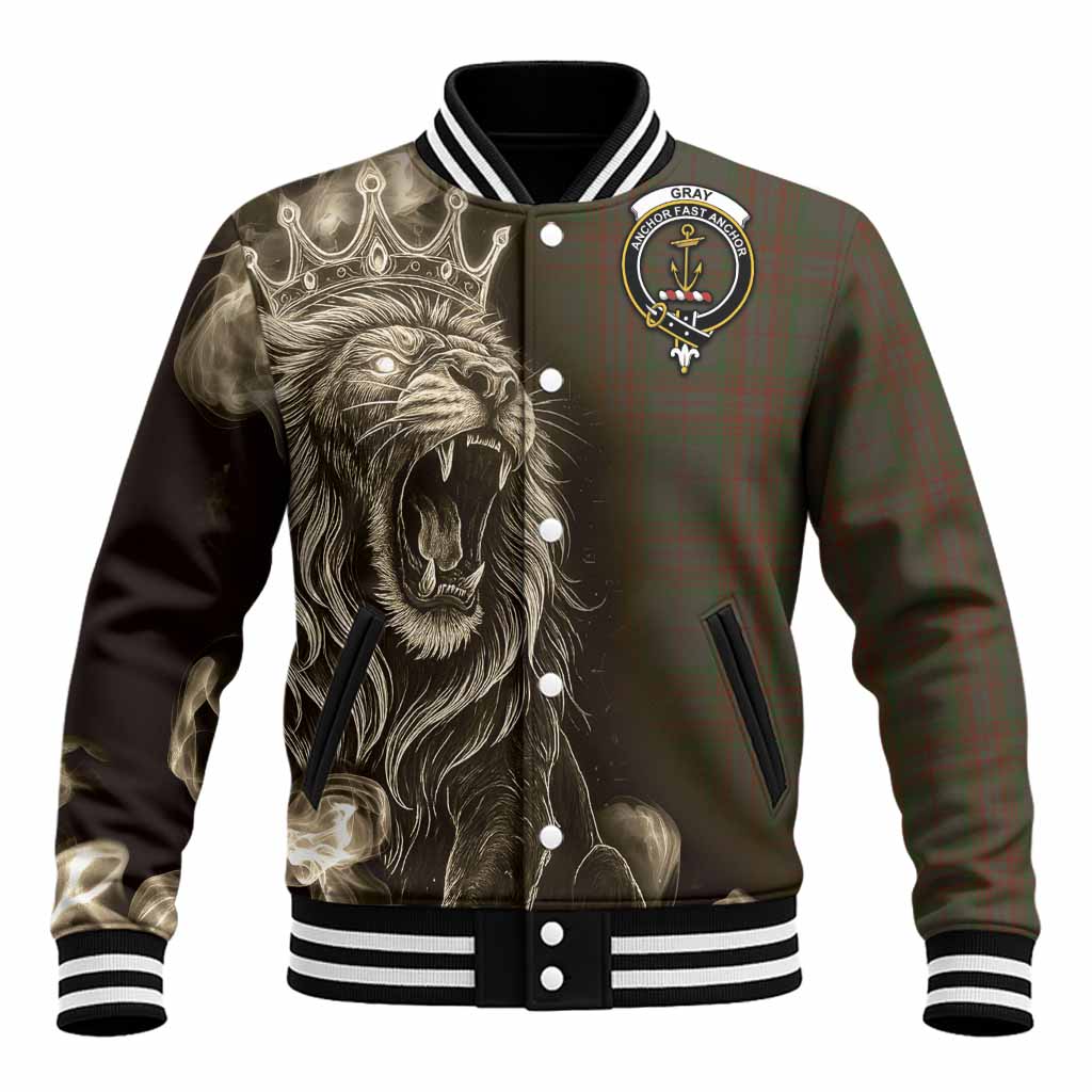 Gray Tartan Baseball Jacket Roaring Lion Heritage