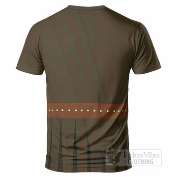 Gray Tartan Crest T-Shirt Kilt Costume Style
