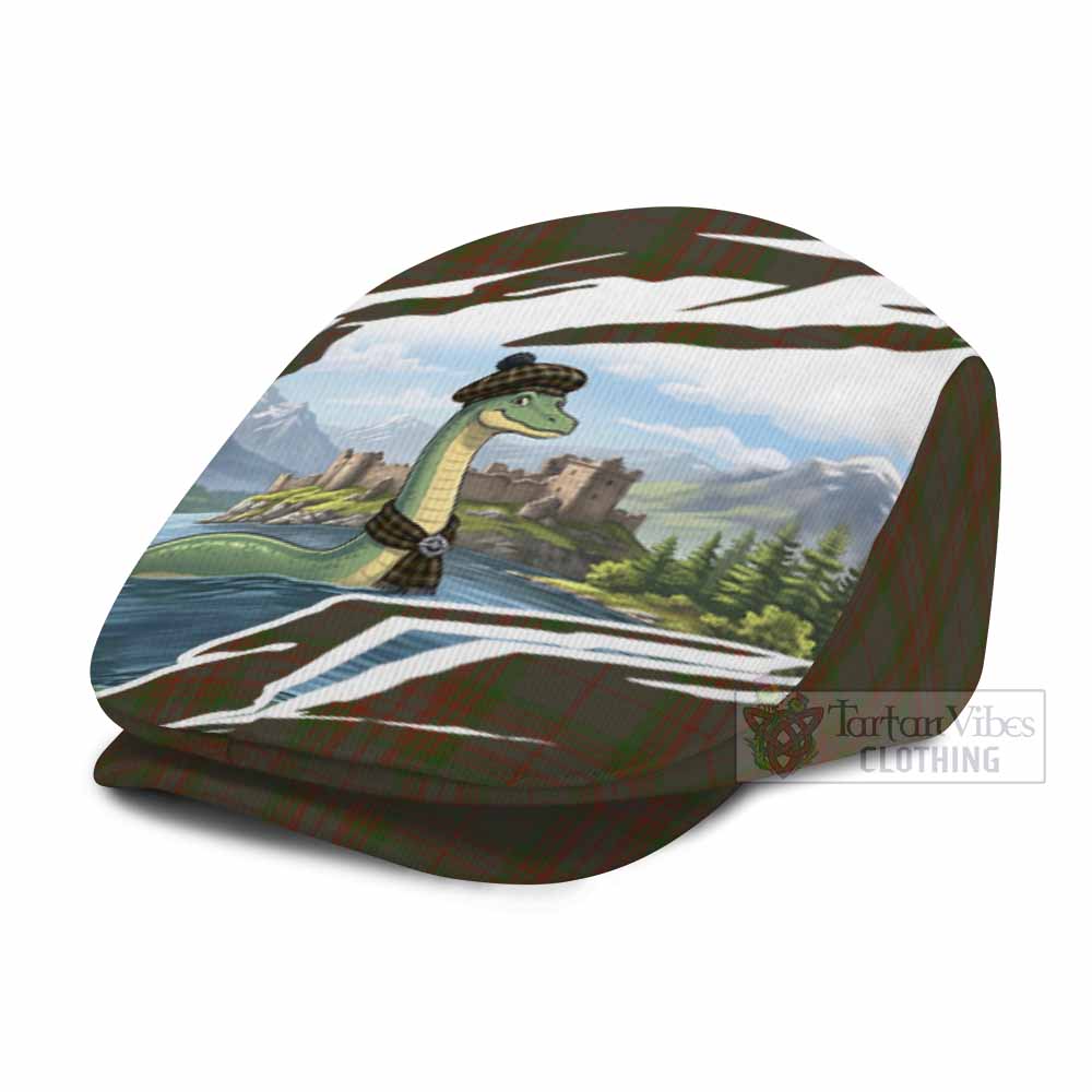 Gray Tartan Loch Ness Monster Scottish Heritage Art Flat Cap, Jeff Cap