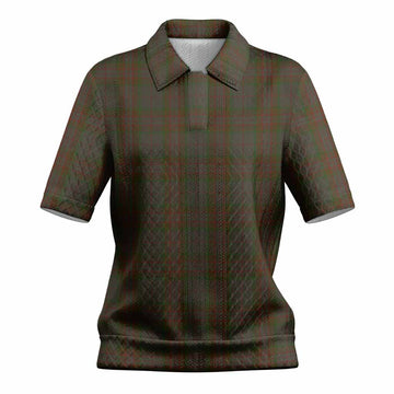 Gray Tartan Women’s Polo Sweater Top