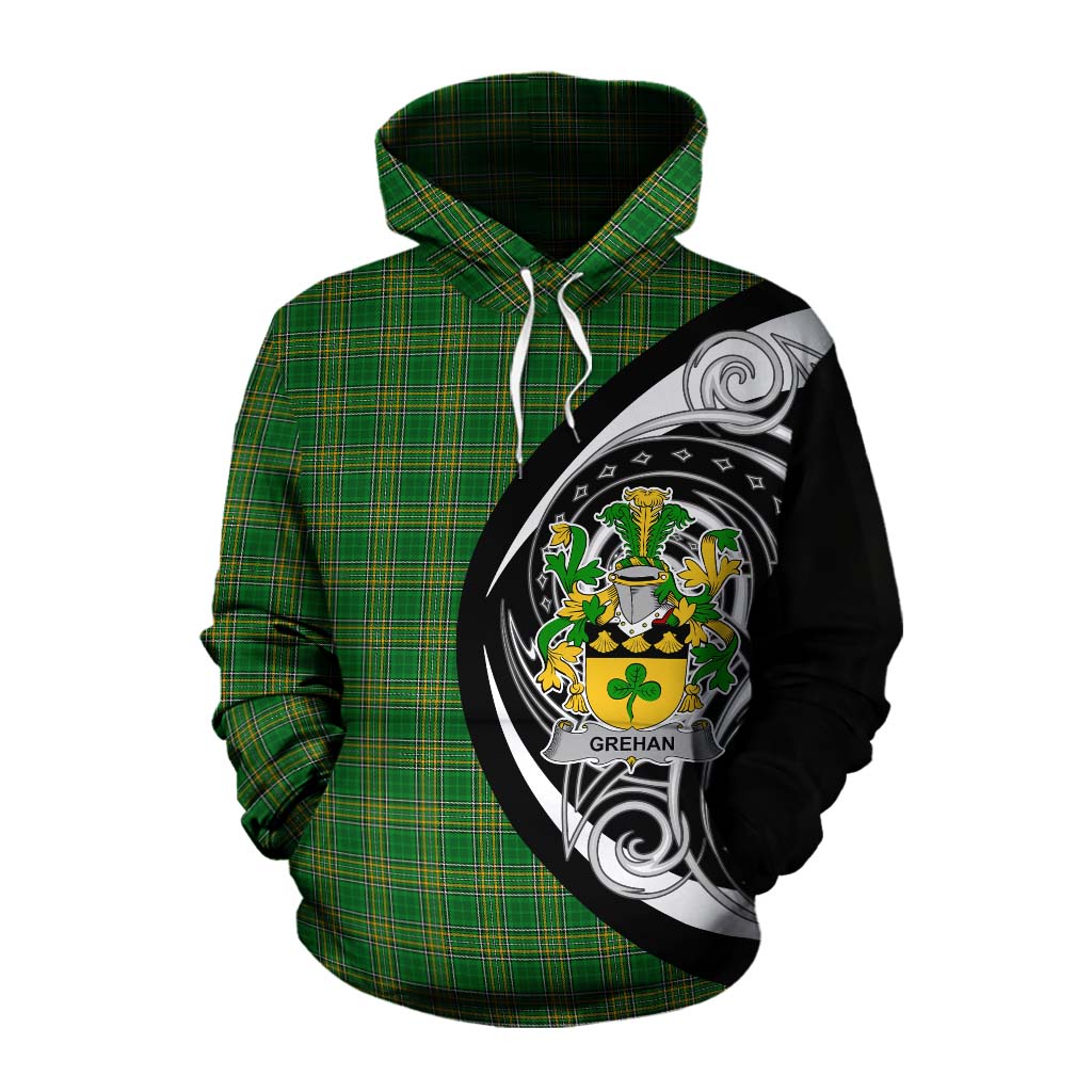 Tartan Vibes Clothing Grehan Irish Clan Cotton Hoodie Celtic Circle Style