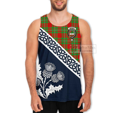 Grierson Tartan Men's Tank Top Featuring Thistle and Scotland Map Men - Tartan Vibes Clothing