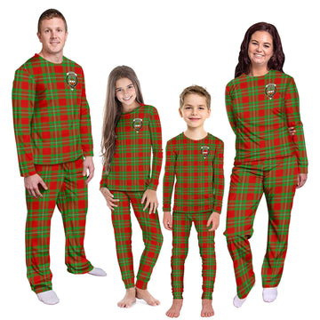 Grierson Tartan Pajamas Family Set with Family Crest Kid - Tartan Vibes Clothing