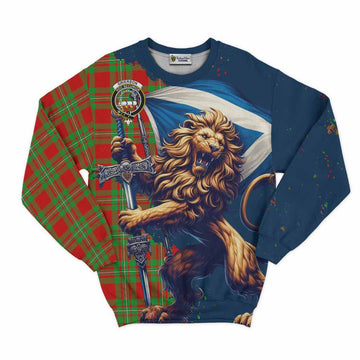 Grierson Tartan Family Crest Sweatshirt with Scottish Majestic Lion Unisex - Tartan Vibes Clothing