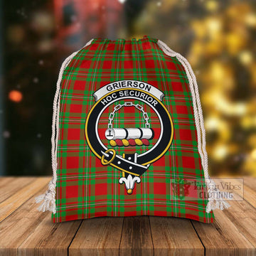 Grierson Tartan Christmas Santa's Bag with Family Crest - Tartan Vibes Clothing