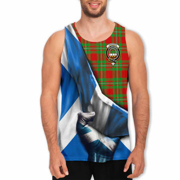 Grierson Tartan Men's Tank Top with Family Crest Scotland Patriotic Style Men - Tartan Vibes Clothing