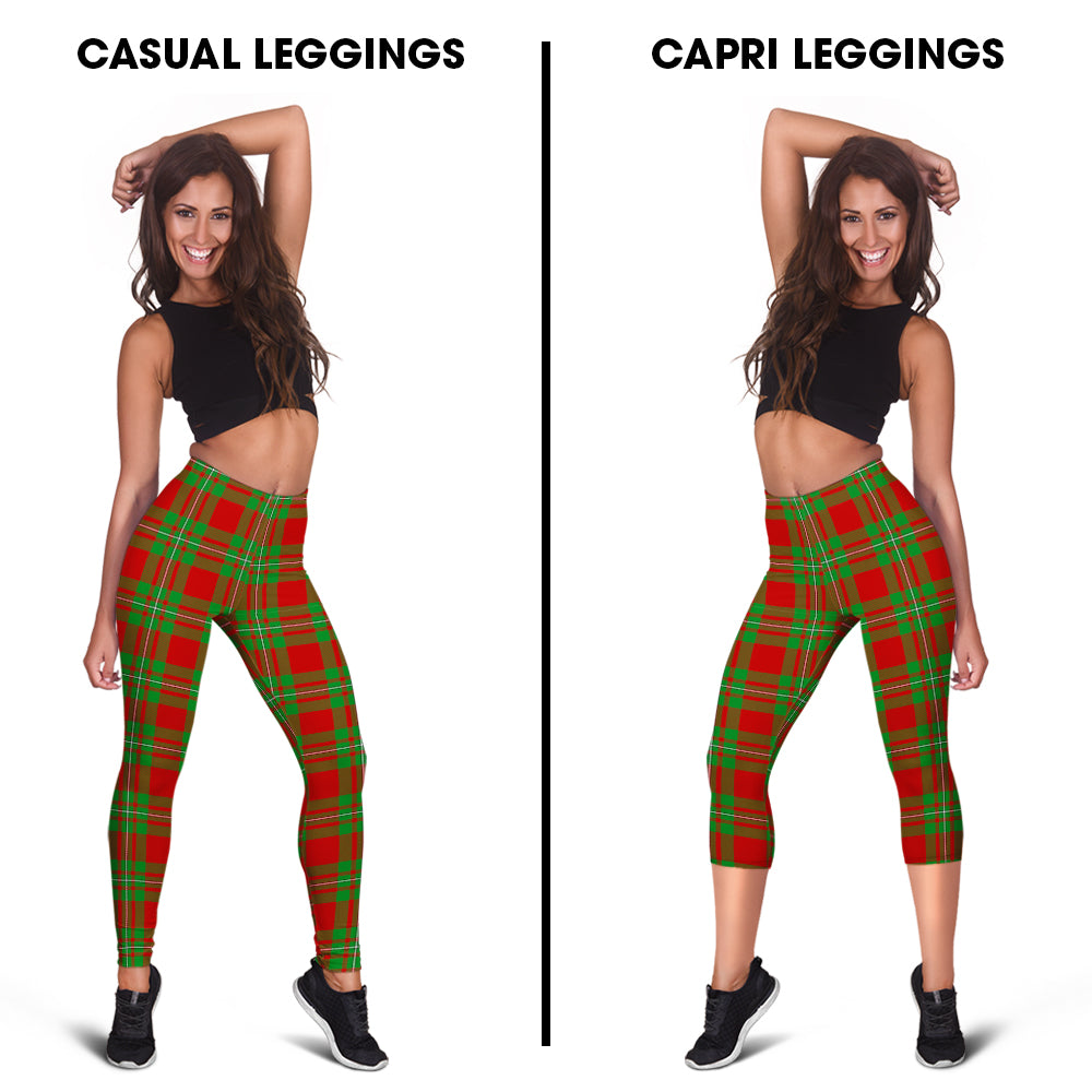 Grierson Tartan Womens Leggings Capri Leggings - Tartan Vibes Clothing