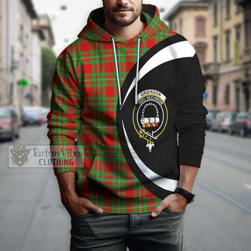 Grierson Tartan Hoodie with Family Crest Circle Style Zip Hoodie - Tartan Vibes Clothing